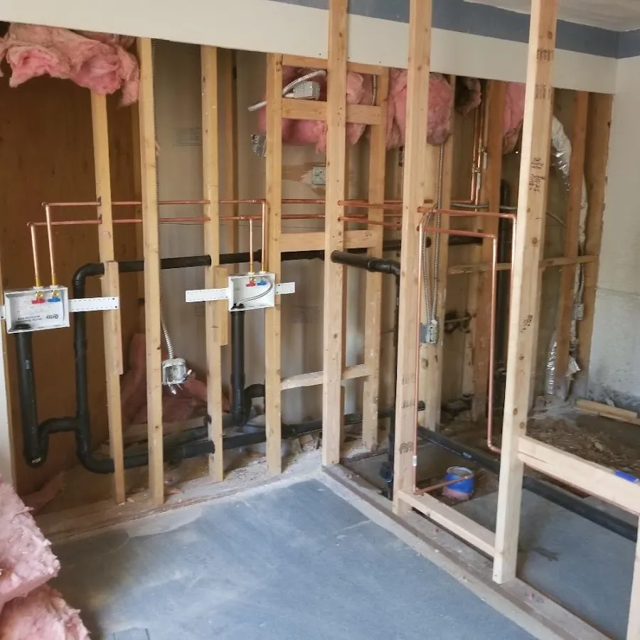 Copper pipe rough-in and plumbing installation in Brewton